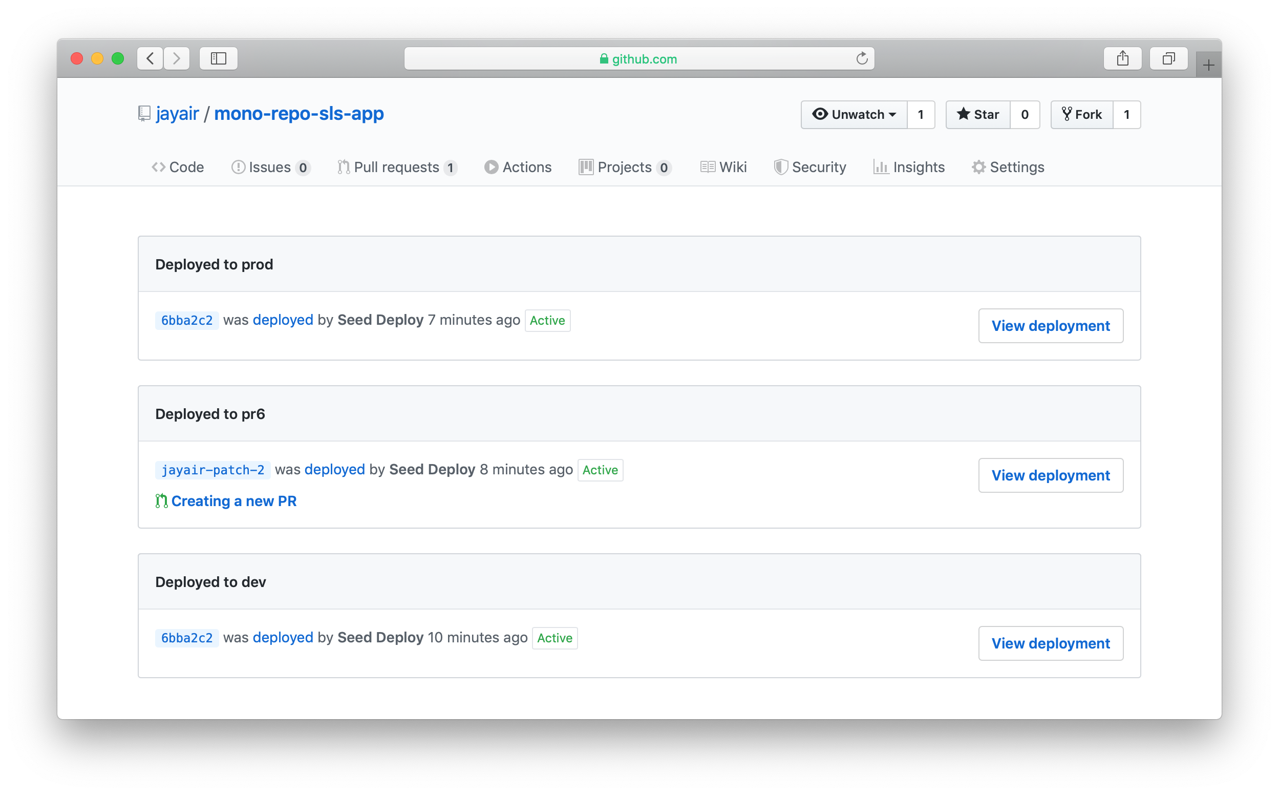 Seed stages listed in GitHub